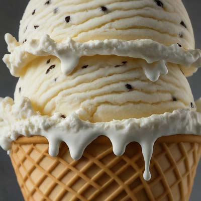 vanilla ice cream cone